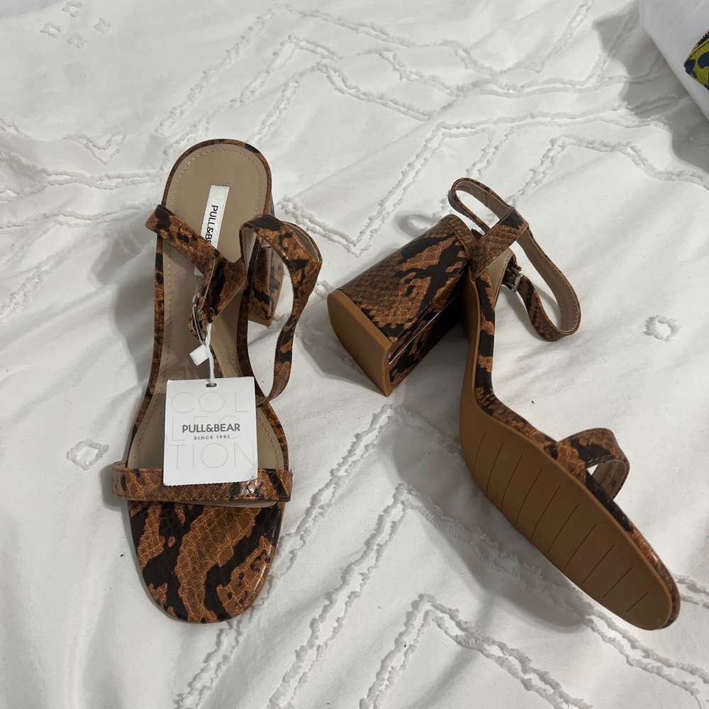 Final Sale Pull & Bear Python Sandal - image 2